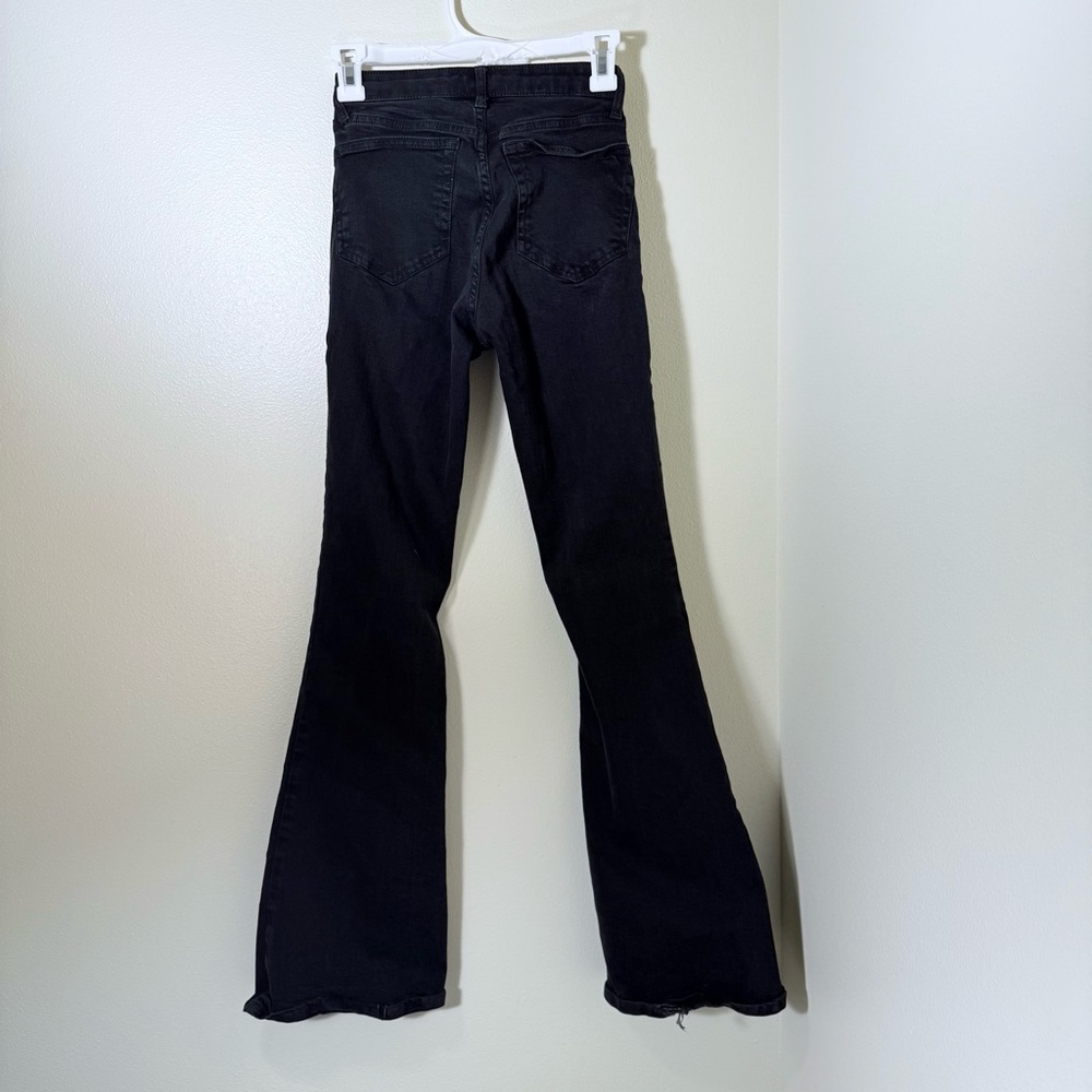 Topshop Moto Jamie Flare jeans in black - Picture 5 of 5